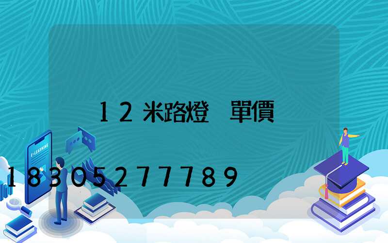 12米路燈 單價